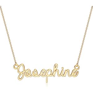 image:imageTurandoss Custom Name Necklace Personalized 14K Gold Plated Name Pendant Necklace Dainty Name Necklace Personalized Jewelry Gifts for WomenJosephine