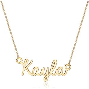 image:imageTurandoss Custom Name Necklace Personalized 14K Gold Plated Name Pendant Necklace Dainty Name Necklace Personalized Jewelry Gifts for WomenKayla