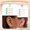 image:imageTurandoss Gold Hoop Earrings for Women 14K Gold Plated Hypoallergenic CZ Earrings Hoop amp Stud Earrings for Women Cartilage Earring Stacks for Multiple PiercingsSilver Butterfly Hoop Earring