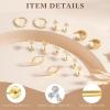 image:imageTurandoss Gold Hoop Earrings for Women 14K Gold Plated Hypoallergenic CZ Earrings Hoop amp Stud Earrings for Women Cartilage Earring Stacks for Multiple PiercingsGold Hoop  Cuff Earring