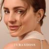 image:imageTurandoss Gold Hoop Earrings for Women 14K Gold Plated Hypoallergenic CZ Earrings Hoop amp Stud Earrings for Women Cartilage Earring Stacks for Multiple PiercingsSilver Clover Hoop Earring