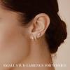 image:imageTurandoss Gold Hoop Earrings for Women 14K Gold Plated Hypoallergenic CZ Earrings Hoop amp Stud Earrings for Women Cartilage Earring Stacks for Multiple PiercingsGold Clover Hoop Earring