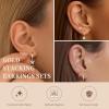 image:imageTurandoss Gold Hoop Earrings for Women 14K Gold Plated Hypoallergenic CZ Earrings Hoop amp Stud Earrings for Women Cartilage Earring Stacks for Multiple PiercingsGold Butterfly Hoop Earring