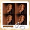 image:imageTurandoss Gold Hoop Earrings for Women 14K Gold Plated Hypoallergenic CZ Earrings Hoop amp Stud Earrings for Women Cartilage Earring Stacks for Multiple PiercingsSilver Hoop  Stud Earring