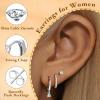 image:imageTurandoss Gold Hoop Earrings for Women 14K Gold Plated Hypoallergenic CZ Earrings Hoop amp Stud Earrings for Women Cartilage Earring Stacks for Multiple PiercingsSilver Hoop  Stud Earring
