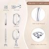 image:imageTurandoss Gold Hoop Earrings for Women Trendy  14K Gold Plated Hypoallergenic CZ Stud Earrings Dainty Dangle Huggie Cubic Zirconia Earring Stacks for Women Hoops Earring Set for Multiple PiercingSilver Plated
