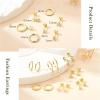 image:imageTurandoss Gold Hoop Earrings for Women Trendy  Dainty 14K Gold Plated Hypoallergenic Dangle Huggie CZ Earring Stacks Personalized Cartilage Hoop Earring Sets for Multiple Piercing Earrings for Women14K Gold Plated