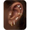 Gold Hoop & Cuff Earring