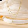 image:imageTurandoss Layered Gold Initial Necklaces for Women 18K Gold Plated Letter AZ Initial Pendant Necklaces Personalized 26 Alphabet Monogram Gold Initial Necklaces for Women Jewelry Gifts