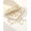 image:imageTurandoss 14 Pairs Hypoallergenic Flat Back Earrings for Women 14K Gold Plated Stud amp Hoop Earrings Dainty Cartilage Earring Stack Set for Multiple Piercing Jewelry14K Gold Plated