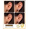 image:imageTurandoss 7 Pairs Gold Hoop Earrings for Women 14K Gold Plated Hypoallergenic Small Huggie Hoops Earrings CZ Stud Earrings Stack Cartilage Piercing Jewelry for Multiple Piercingsgold