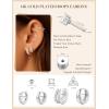 image:imageTurandoss 7 Pairs Gold Hoop Earrings for Women 14K Gold Plated Hypoallergenic Small Huggie Hoops Earrings CZ Stud Earrings Stack Cartilage Piercing Jewelry for Multiple Piercingssliver