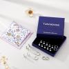 image:imageTurandoss Gold Hoop Earrings for Women Hypoallergenic 14K Gold Plated Stud Hoop Earrings Flat Back Cartilage Cubic Zirconia Earring Stacks for Multiple Piercing Earrings for WomenSilver Plated