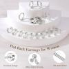 image:imageTurandoss Gold Stud Hoop Earrings for Women Hypoallergenic 14K Gold Plated Small Huggie Hoop Earrings Flat Back Cartilage Earring Stacks Set for Multiple Piercing Gold Earrings for WomenSilver Plated