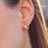 image:imageTurandoss Huggie Hoop Earrings Sets for Women 14K Gold Plated Small Stud Earring Hypoallergenic Cartilage Huggie Hoop Stud Flat Back Gold Earrings Stacks for Multiple Piercings Jewelry Gifts14K Gold Plated