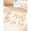 image:imageTurandoss 6 Pairs Gold Earrings for Women 14K Gold Plated Hypoallergenic Hoop Cartilage Earrings Chain Earrings Dainty Stud amp Hoop Earrings Set for Multiple Piercings14K Gold Plated