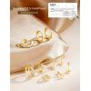 image:imageTurandoss Gold Hoop Earrings for Women  Dainty Hypoallergenic 14K Gold Plated Cartilage Earrings Stack Small Hoop Stud Earrings Set for Multiple Piercing CZ Gold Earrings for Women Trendy14K Gold Plated