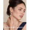 image:imageTurandoss Gold Hoop Earrings for Women  Dainty Hypoallergenic 14K Gold Plated Cartilage Earrings Stack Small Hoop Stud Earrings Set for Multiple Piercing CZ Gold Earrings for Women Trendy14K Gold Plated