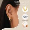 image:imageTurandoss Gold Hoop Earrings for Women Hypoallergenic 14K Gold Huggie Stud Earrings Cartilage Earrings for Multiple Piercing Hoop Earrings for Women14K Gold Plated