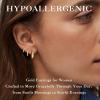 image:imageTurandoss Gold Hoop Earrings for Women Hypoallergenic 14K Gold Huggie Stud Earrings Cartilage Earrings for Multiple Piercing Hoop Earrings for Women14K Gold Plated