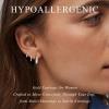 image:imageTurandoss Gold Hoop Earrings for Women Hypoallergenic 14K Gold Huggie Stud Earrings Cartilage Earrings for Multiple Piercing Hoop Earrings for WomenSilver Plated