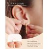 image:imageTurandoss Gold Hoop Earrings for Women Small Hoop Chain Dangle CZ Stud Earrings Minimalist Gold Earrings for Multiple Piercings Lightweight Everyday Jewelry for Women14K Gold Plated