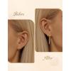 image:imageTurandoss Gold Hoop Earrings for Women Small Hoop Chain Dangle CZ Stud Earrings Minimalist Gold Earrings for Multiple Piercings Lightweight Everyday Jewelry for Women14K Gold Plated