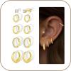 image:imageTurandoss Gold Hoop Earrings for Women Hypoallergenic 14K Gold Huggie Stud Earrings Cartilage Earrings for Multiple Piercing Hoop Earrings for Women14K Gold Plated