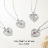 image:imageTurandoss Compass Graduation Gifts for Women Her 2026 S925 Sterling Silver Birthstone Necklace Engraved Class of 2026 Inspirational Graduation Necklaces High School College Gifts for Women Her01JanGarnet