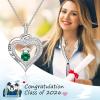 image:imageTurandoss Graduation Gifts for Her 2026 S925 Sterling Silver Birthstone Necklace Engraved Class of 2026 Inspirational Necklaces High School College Graduation Gifts for Women08Aug Peridot