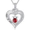 image:imageTurandoss Graduation Gifts for Her 2026 S925 Sterling Silver Birthstone Necklace Engraved Class of 2026 Inspirational Necklaces High School College Graduation Gifts for Women01JanGarnet