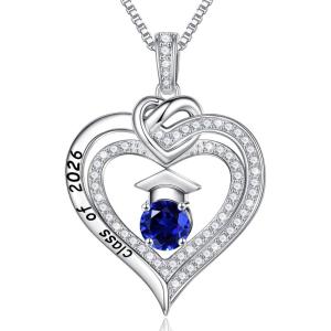 image:imageTurandoss Graduation Gifts for Her 2026 S925 Sterling Silver Birthstone Necklace Engraved Class of 2026 Inspirational Necklaces High School College Graduation Gifts for Women12DecTanzanite