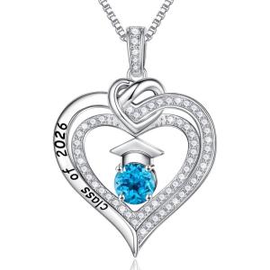 image:imageTurandoss Graduation Gifts for Her 2026 S925 Sterling Silver Birthstone Necklace Engraved Class of 2026 Inspirational Necklaces High School College Graduation Gifts for Women11NovCitrine