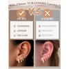 image:imageTurandoss Gold Earrings for Women 14K Gold Plated Chunky Hoop Earrings Hypoallergenic Cartilage Huggie Hoops Earrings Stacks for Multiple Piercings Earrings for Women Jewelry14K Gold Plated