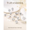 image:imageTurandoss 6 Pairs Gold Clip On Earrings for Women Trendy 14K Gold Plated Hypoallergenic Non Pierced Earrings Set for Women Stud Clip Earrings Pearl Knot Cubic Zirconia Ear Clips Jewelry GiftsSilver Plated