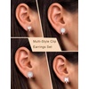 image:imageTurandoss 6 Pairs Gold Clip On Earrings for Women Trendy 14K Gold Plated Hypoallergenic Non Pierced Earrings Set for Women Stud Clip Earrings Pearl Knot Cubic Zirconia Ear Clips Jewelry GiftsSilver Plated