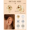image:imageTurandoss 6 Pairs Gold Clip On Earrings for Women Trendy 14K Gold Plated Hypoallergenic Non Pierced Earrings Set for Women Stud Clip Earrings Pearl Knot Cubic Zirconia Ear Clips Jewelry Gifts14K Gold Plated