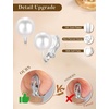 image:imageTurandoss 6 Pairs Gold Clip On Earrings for Women Trendy 14K Gold Plated Hypoallergenic Non Pierced Earrings Set for Women Stud Clip Earrings Pearl Knot Cubic Zirconia Ear Clips Jewelry GiftsSilver Plated
