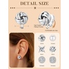 image:imageTurandoss 6 Pairs Gold Clip On Earrings for Women Trendy 14K Gold Plated Hypoallergenic Non Pierced Earrings Set for Women Stud Clip Earrings Pearl Knot Cubic Zirconia Ear Clips Jewelry GiftsSilver Plated