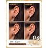 image:imageTurandoss 9 Pair Gold Hoop Earrings for Women 14K Gold Plated Hypoallergenic Huggie Earrings for Women Dainty Cartilage Earrings Lightweight Chunky Hoop Earrings for Multiple Piercings Jewelry GiftsSilver Plated