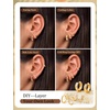 image:imageTurandoss 9 Pair Gold Hoop Earrings for Women 14K Gold Plated Hypoallergenic Huggie Earrings for Women Dainty Cartilage Earrings Lightweight Chunky Hoop Earrings for Multiple Piercings Jewelry Gifts14K Gold Plated