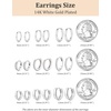 image:imageTurandoss 9 Pair Gold Hoop Earrings for Women 14K Gold Plated Hypoallergenic Huggie Earrings for Women Dainty Cartilage Earrings Lightweight Chunky Hoop Earrings for Multiple Piercings Jewelry GiftsSilver Plated