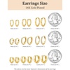image:imageTurandoss 9 Pair Gold Hoop Earrings for Women 14K Gold Plated Hypoallergenic Huggie Earrings for Women Dainty Cartilage Earrings Lightweight Chunky Hoop Earrings for Multiple Piercings Jewelry Gifts14K Gold Plated
