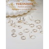 image:imageTurandoss 9 Pair Gold Hoop Earrings for Women 14K Gold Plated Hypoallergenic Huggie Earrings for Women Dainty Cartilage Earrings Lightweight Chunky Hoop Earrings for Multiple Piercings Jewelry GiftsSilver Plated